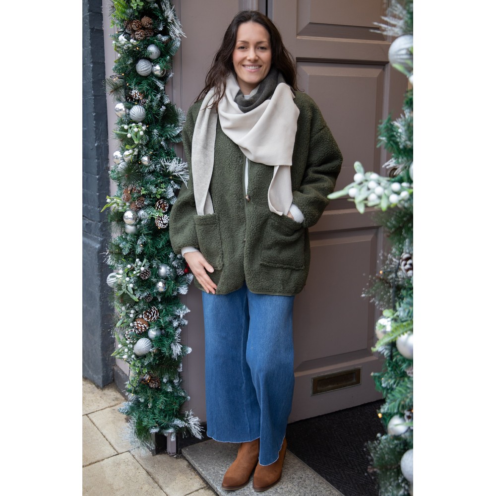 Marta Du Chateau Lucile Khaki Fleece Jacket Khaki