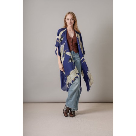 One Hundred Stars Stork Royal Blue Wool Throwover - Blue