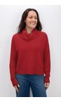 Amazing Woman Berry Red Jannie Berry Red Supersoft Cowl Boxy Knit  