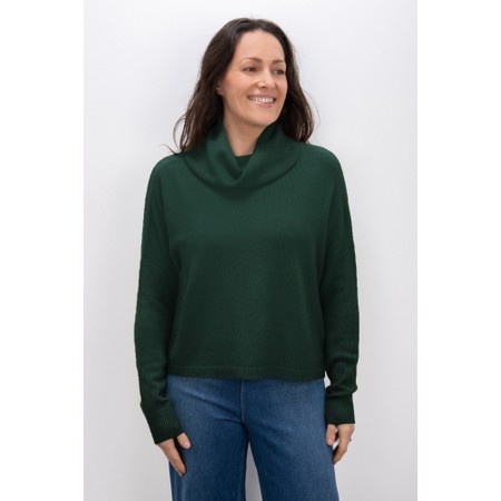 Amazing Woman Jannie Forest Supersoft Cowl Boxy Knit - Green