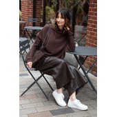 Darcy Brown Faux Leather Trouser