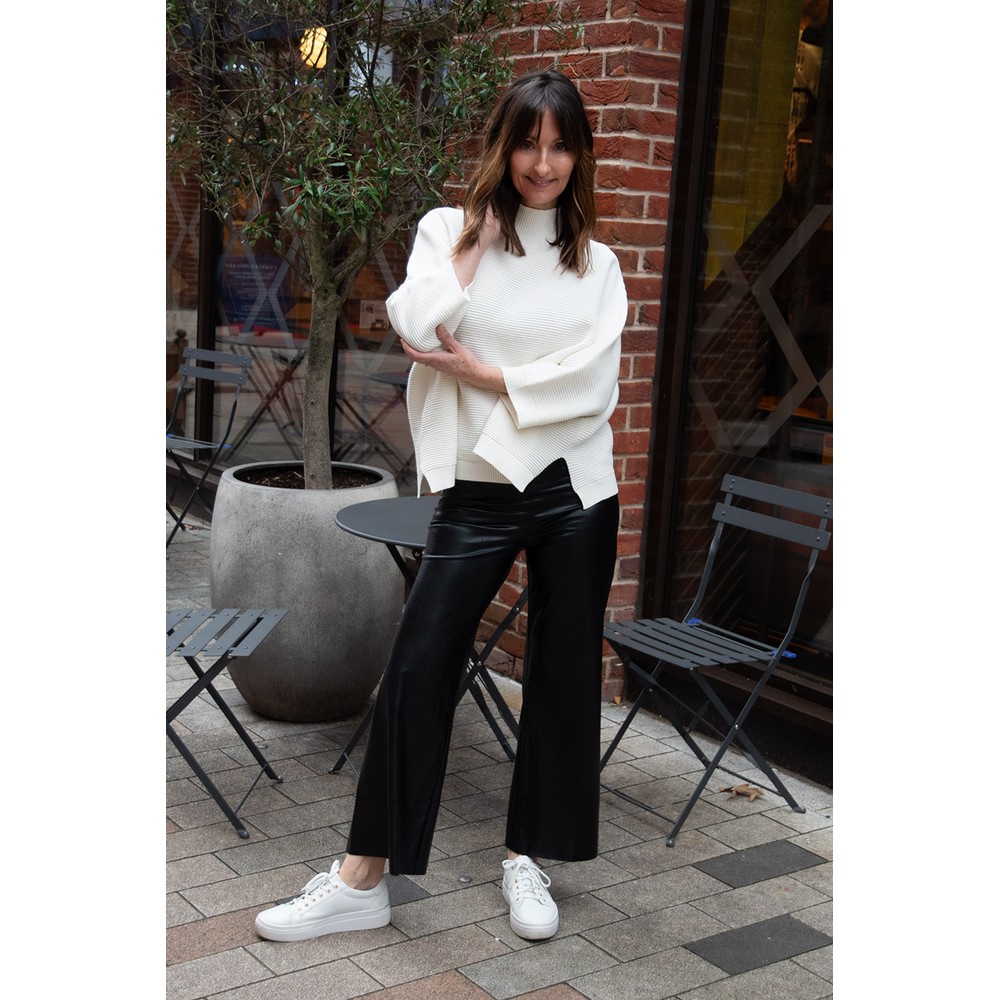 Masai Clothing MaPanadi Faux Leather Trouser Black 