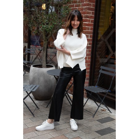 Masai Clothing MaPanadi Faux Leather Trouser - Black