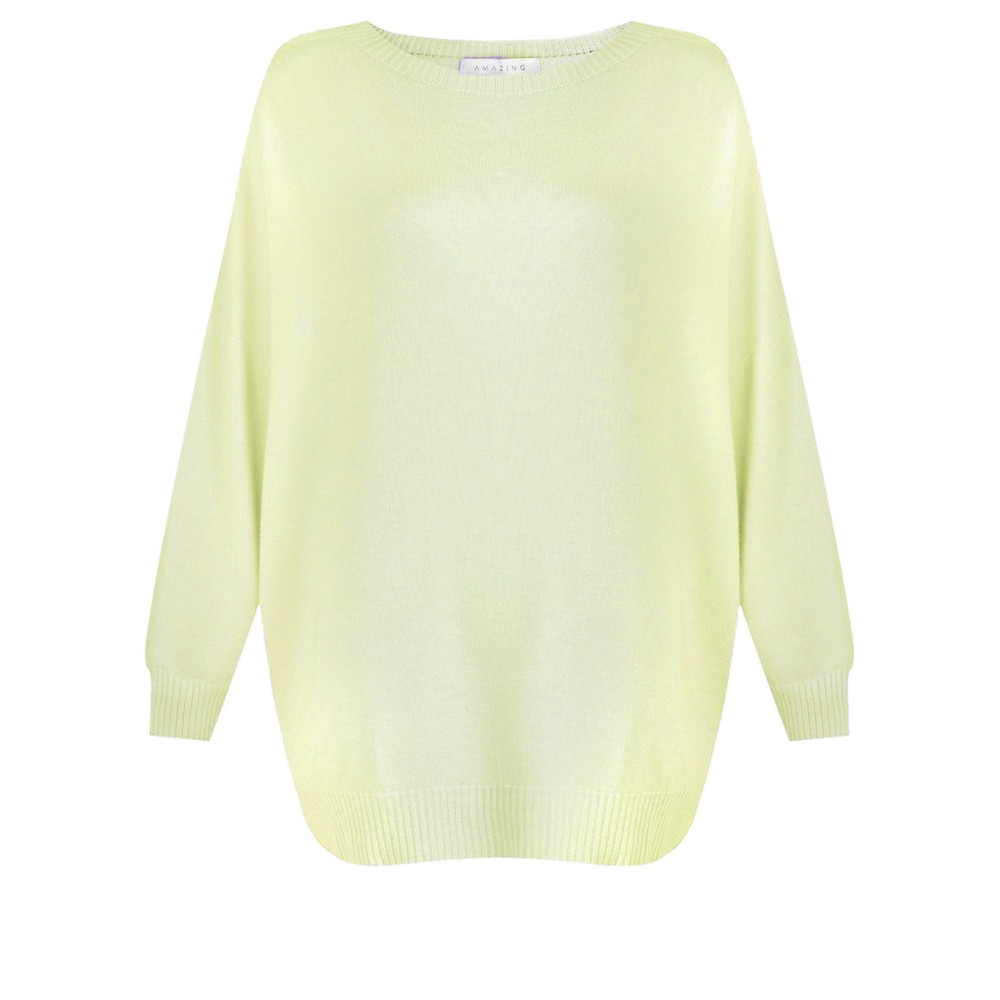 Amazing Woman Zaria Round Neck Supersoft Knit Leek