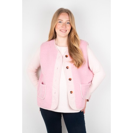 Amazing Woman Teddy Borg Fleece Gilet - Pink