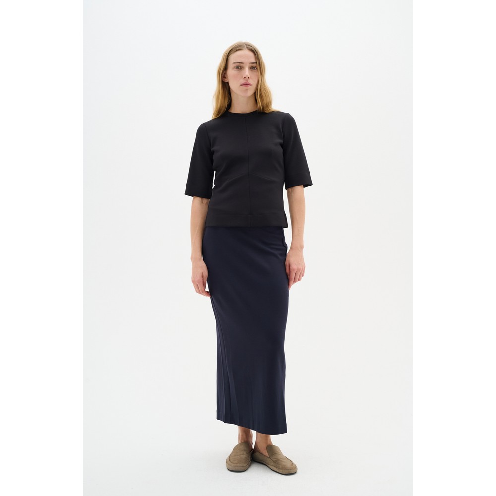 InWear Aida Travel Jersey Tube Skirt Black 