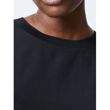 French Connection Capriana Black Recycled Crepe Crew Neck Top - Black