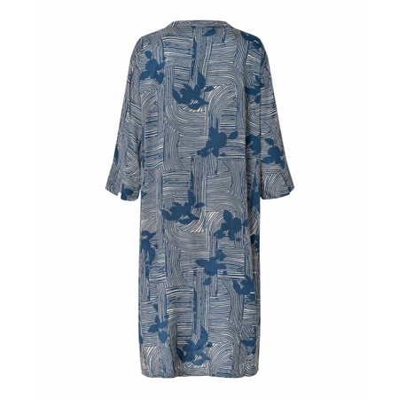 Masai Clothing MaNimes Sargasso Sea Print Shirt Dress - Blue