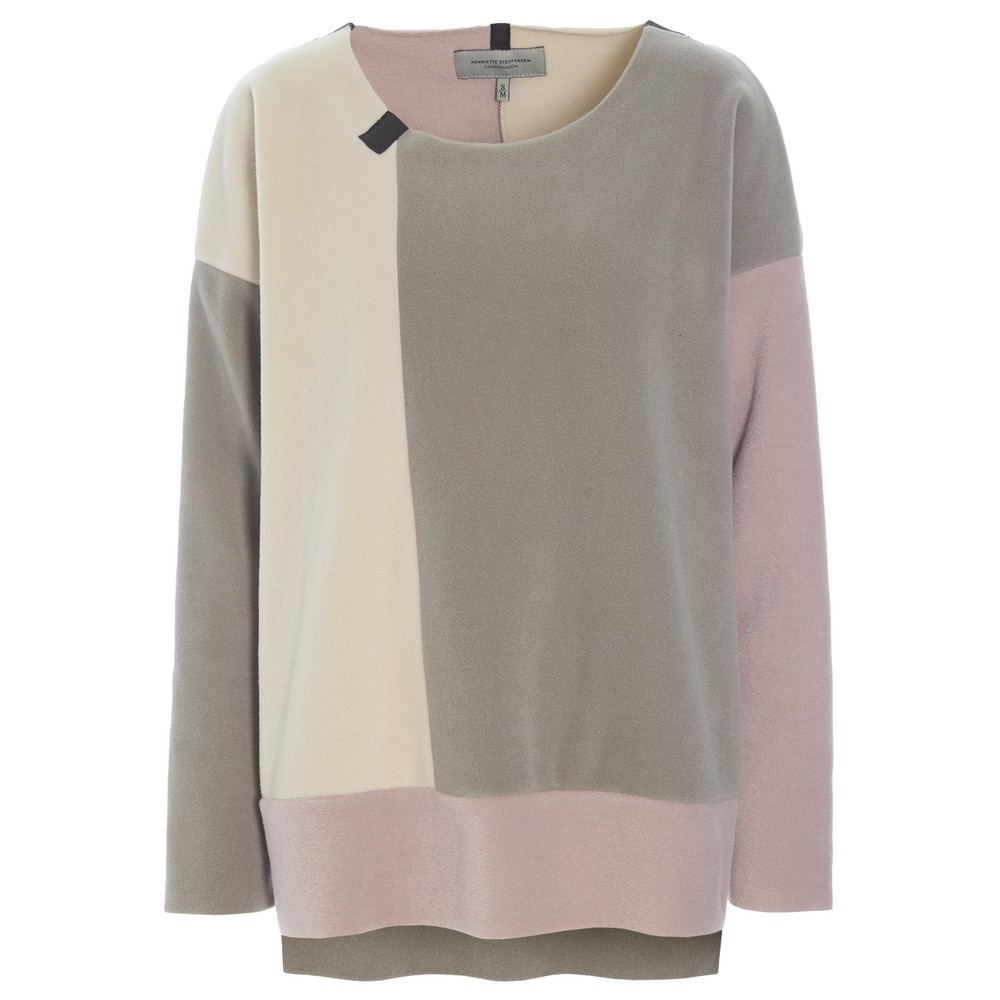 Henriette Steffensen Patch Elephant/ Kit/ Nude Fleece Sweater Elephant / Kit / Nude