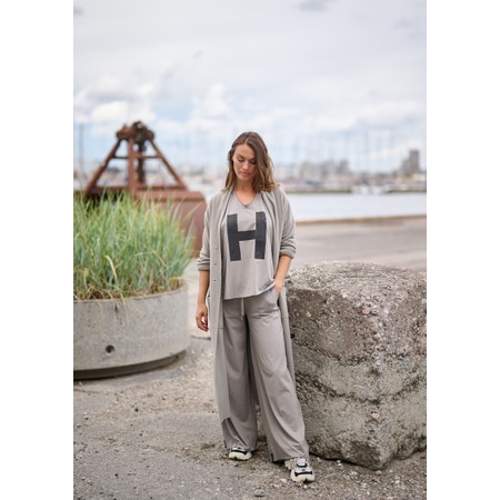 Henriette Steffensen Flared Jersey Trouser - Grey
