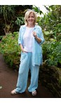 Amazing Woman Ice Blue Finty X Ice Blue Oversized Linen Shirt  