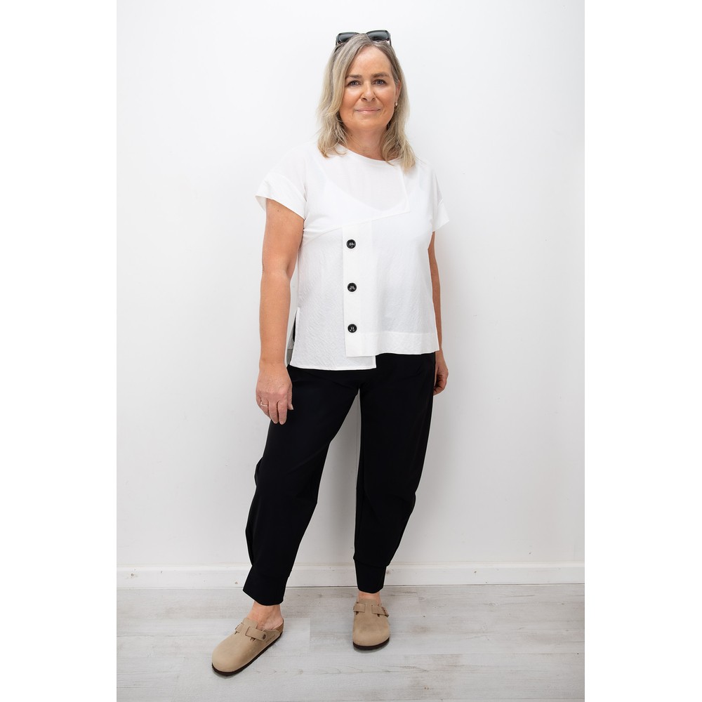 Naya Naya Cuff  Hem Travel Jersey Trouser Black 