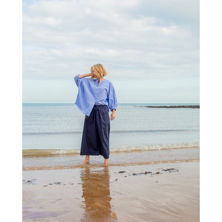 Chalk Poppy Blue Oversized Shirt - Blue