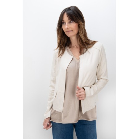 RINO AND PELLE Brisia Birch Faux Suede Jacket - Beige