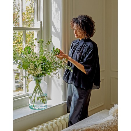 Chalk Alice Black Boxy Semi Sheer Shirt - Black