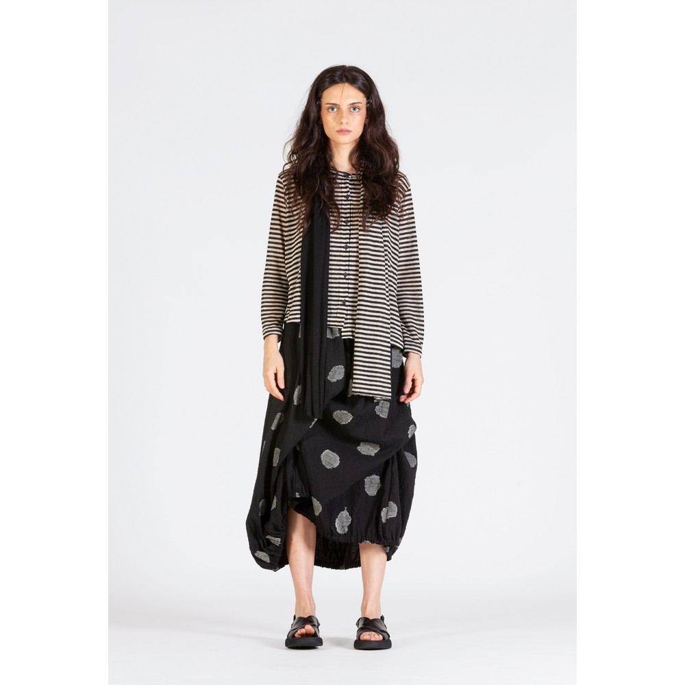 Mama B Felice S Nero Woven Embossed Spot Skirt Nero