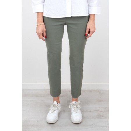 Robell Rose 09 Khaki 7/8 Slimfit  Ankle Length Trouser - Green