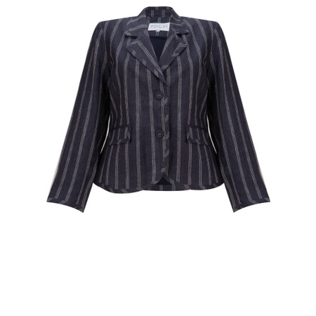 Foil Take A Punt Navy Stripe Blazer - Blue
