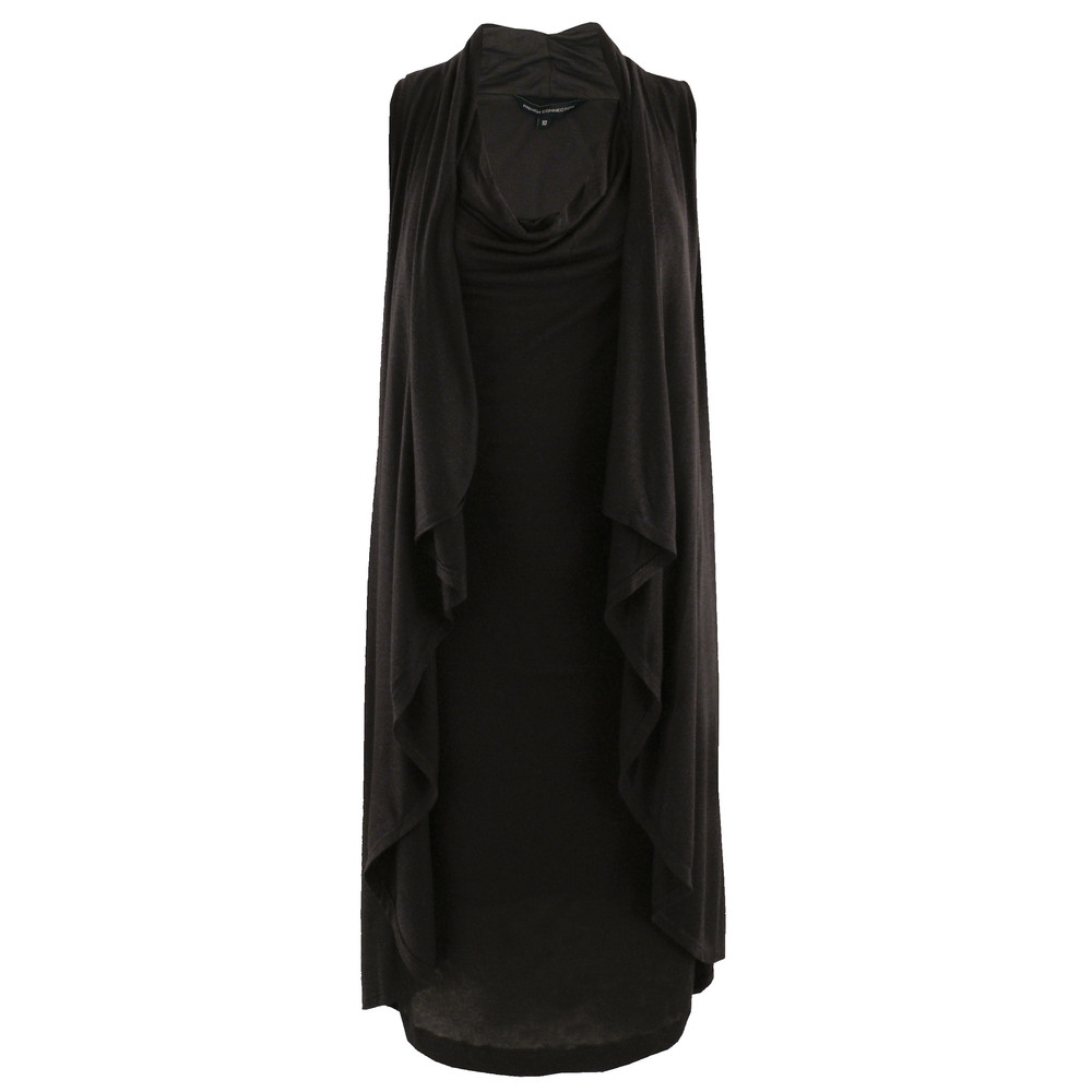 French Connection Verona Cowlneck Dress in Grey