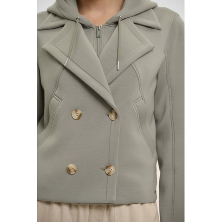 RINO AND PELLE Jennifer Double Breasted Dual Layer Jacket - Green