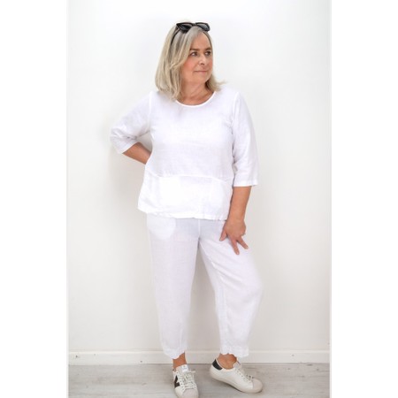 Thing Cuff Linen Trouser - White
