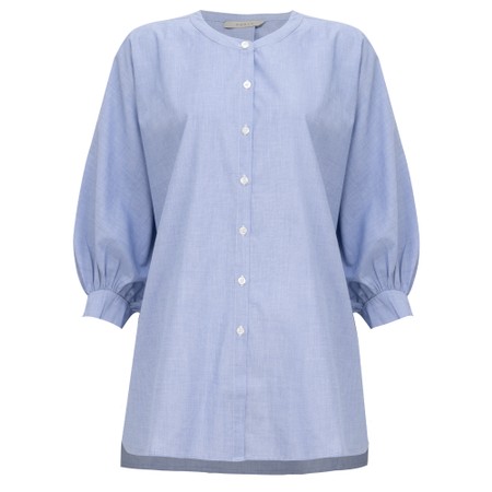 Chalk Poppy Blue Oversized Shirt - Blue