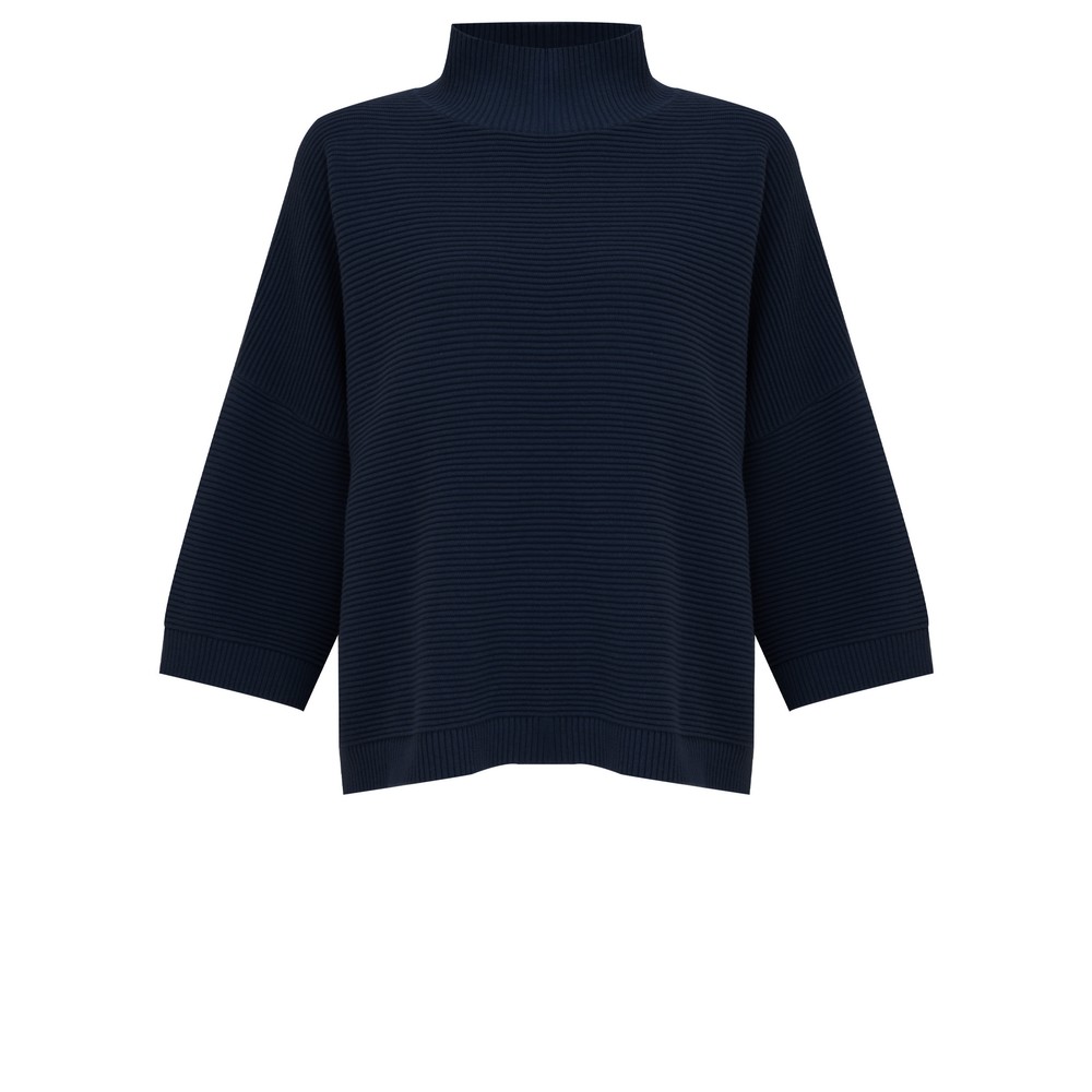 Chalk Vicki Cotton Rib Navy Jumper Navy
