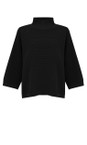 Chalk Black  Vicki Cotton Rib Black Jumper  