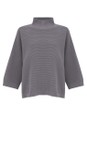 Chalk Grey Vicki Cotton Rib Grey Jumper  