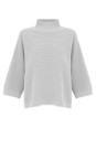 Chalk Silver Vicki Cotton Rib Silver Jumper  