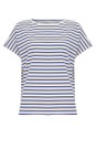 Chalk Cobalt Blue / Cream Wei Cobalt Blue & Cream Boxy Stripe Top  