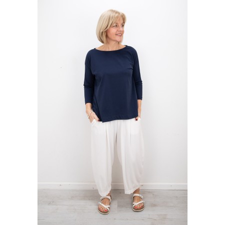 Mama B Tavolara U Blu Plain Jersey Top - Blue