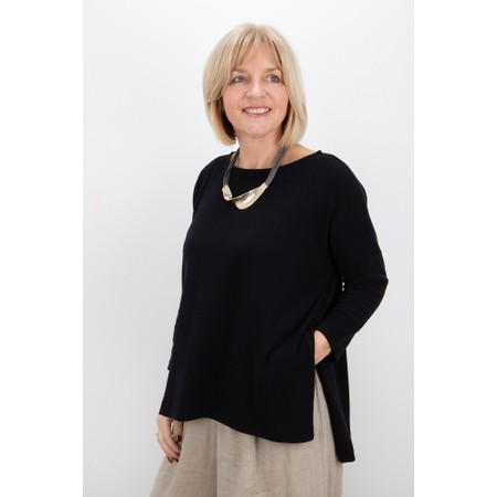 Mama B Emotiva Nero Oversize Eco Fleece Jumper - Black