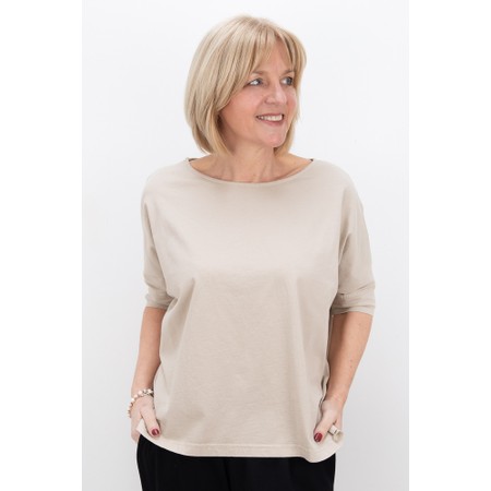 Mama B Tela U Grezzo Plain Boxy Top - Beige