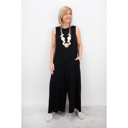 Mama B Fine Nero Wide Leg Jumpsuit - Black