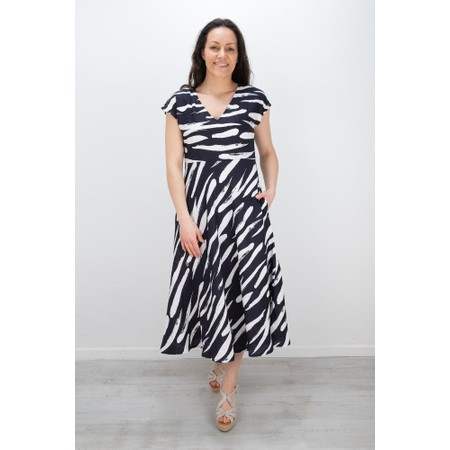 Foil On A High Uno Print Dress - Beige