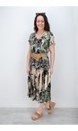 Orientique Print Nungwi Godet Dress  