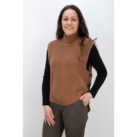 Foil Vest Ever Caramel Pop Over - Brown