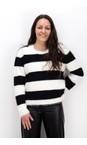 Foil Black / Pearl Stripe Top Bird Black And Pearl Jumper  