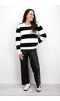 Foil Black / Pearl Stripe Top Bird Black And Pearl Jumper  