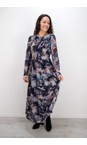 Foil Smudge Meshed Up Maxi Dress  