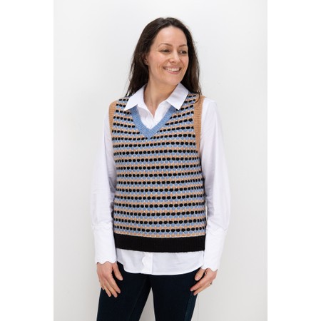 Foil Pop Culture Popcorn Blue Gilet - Blue