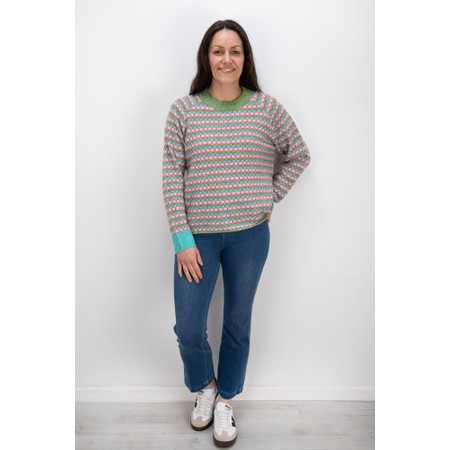 Foil Pop Culture Sweater In Popcorn Pink - Pink