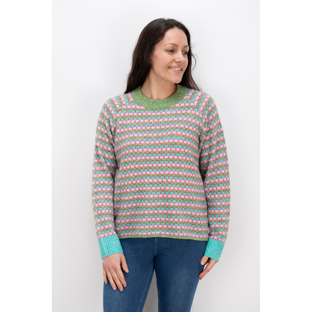 Foil Pop Culture Sweater In Popcorn Pink Popcorn Pink