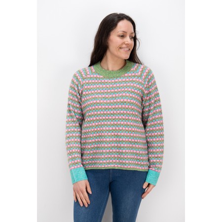 Foil Pop Culture Sweater In Popcorn Pink - Pink