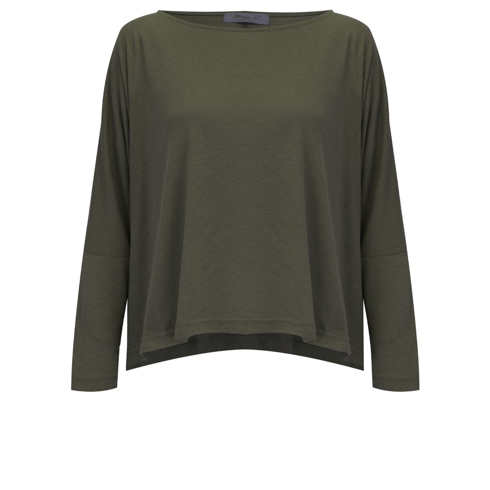 Mama B Kira L Alga Fine Knit Linen Top Alga