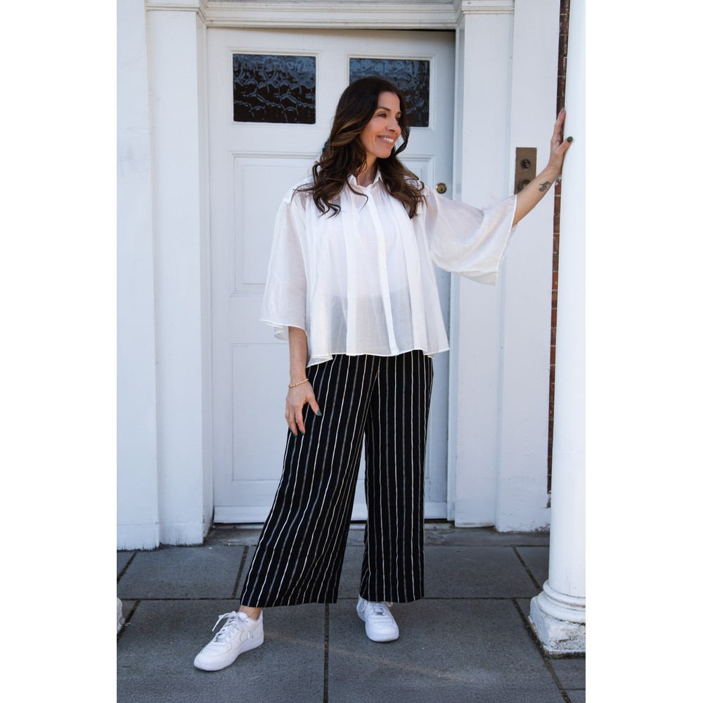 Chalk Alice White Boxy Semi Sheer Shirt White 