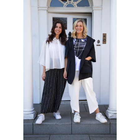 Chalk Alice White Boxy Semi Sheer Shirt - White