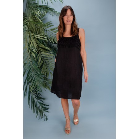 Foil Pleat Dream Dress - Black
