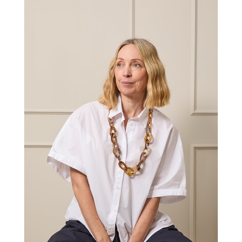 Chalk Bournemouth Link Necklace Light Tortoiseshell